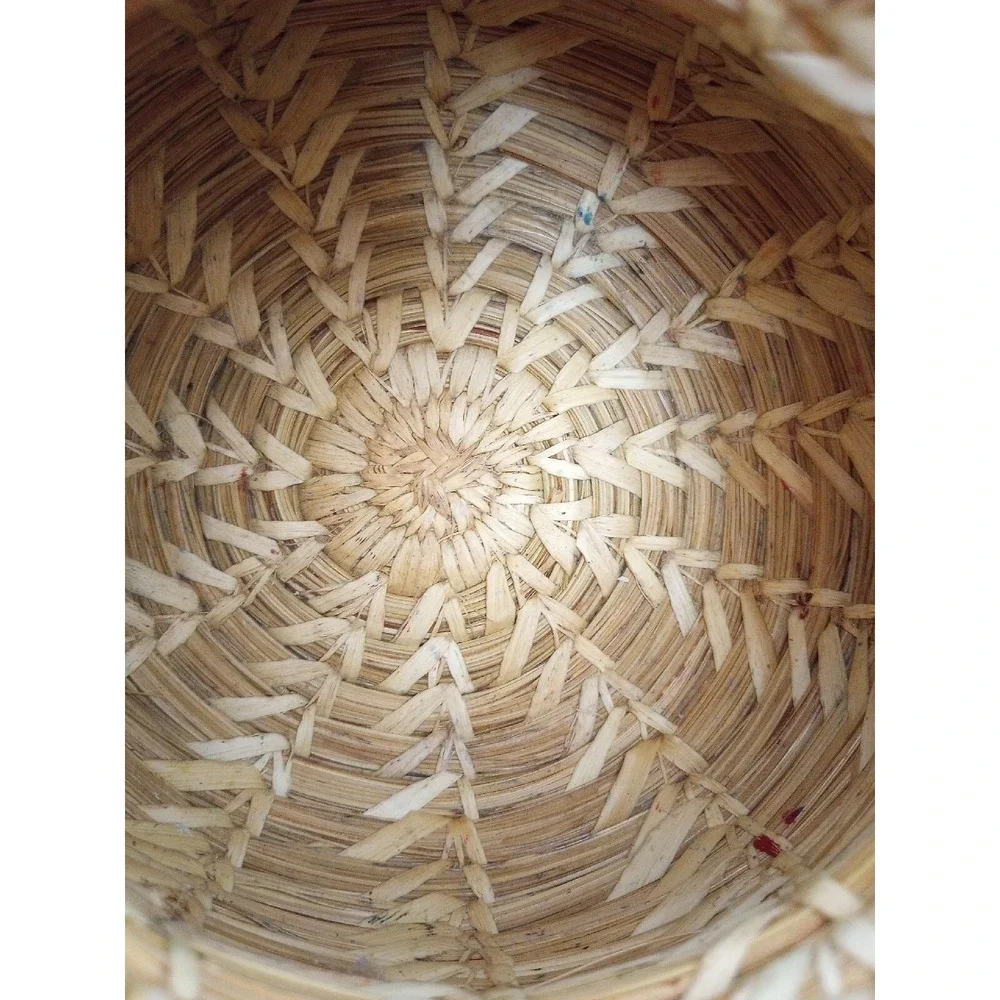 Papago/Tohono Traditional Hand Made Woven Urn/Vase Basket